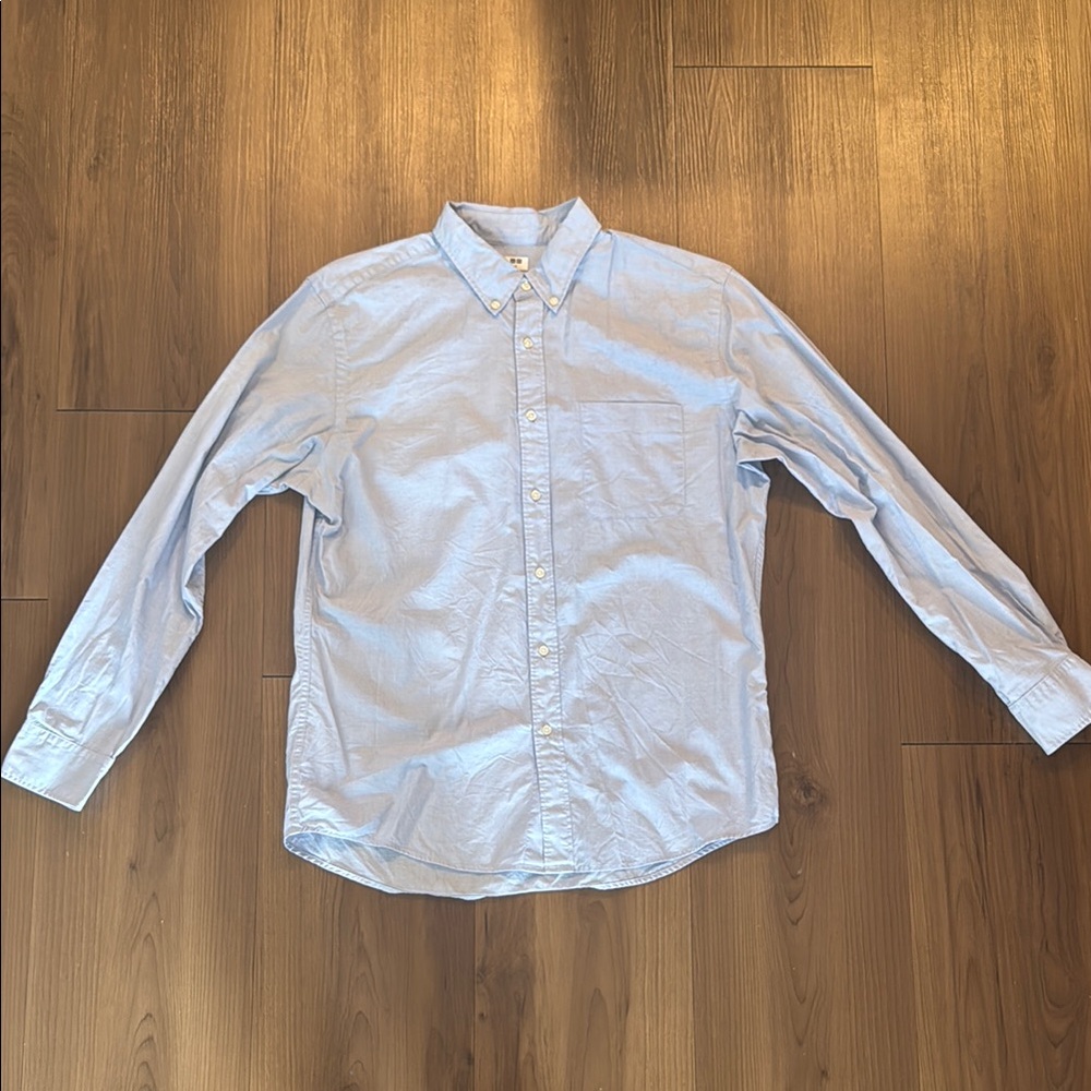 Uniqlo Blue Casual Button Down Shirt